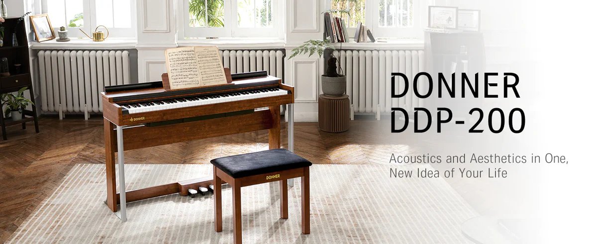 DONNER DDP-200 (Mahogany Brown) - Premium Digital Piano – Cristofori Music