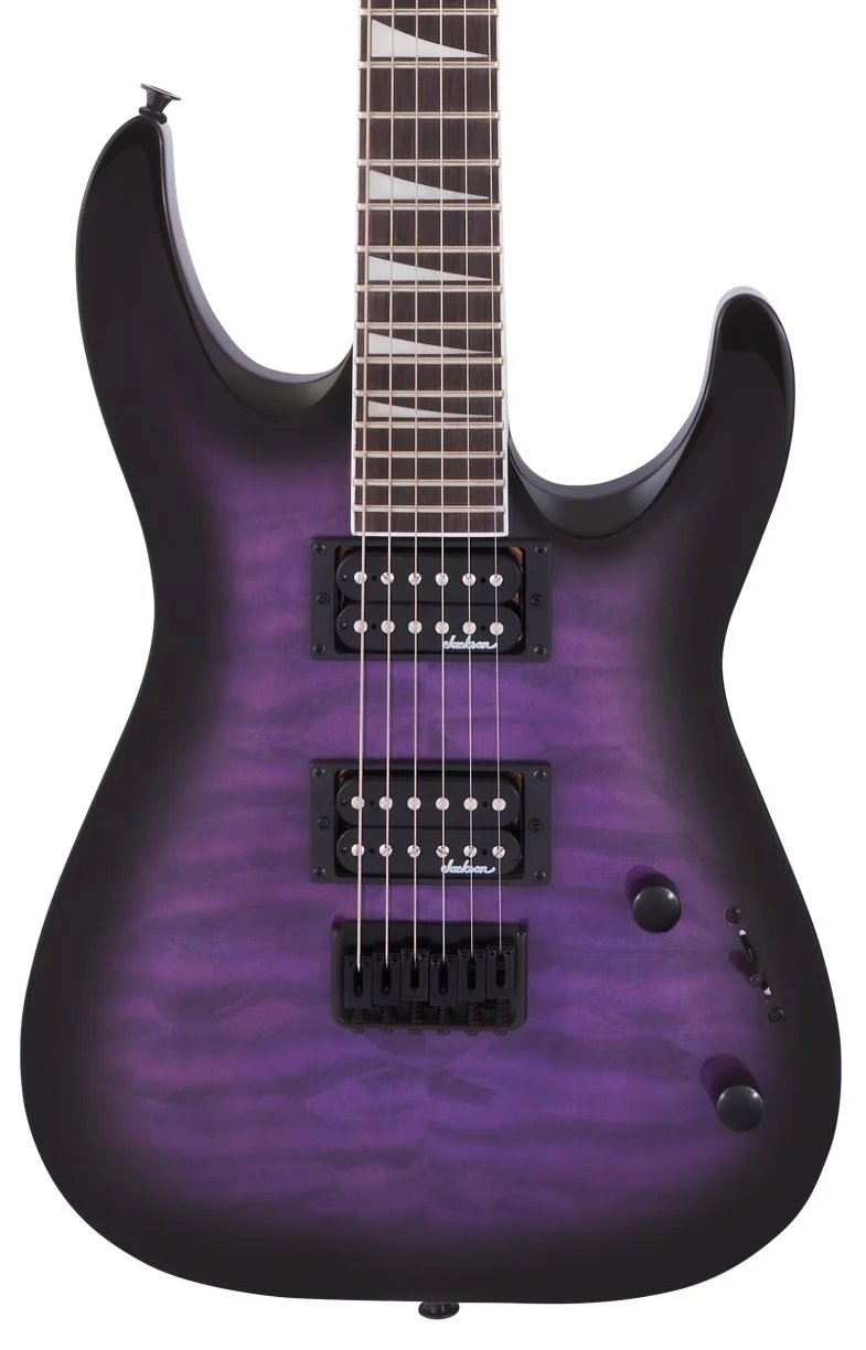Jackson Dinky Arch Top JS32Q DKA HT Electric Guitar, Amaranth FB, Transparent Purple Burst