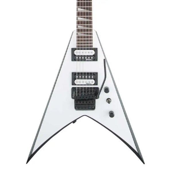 Jackson King V JS32T White with Black bevels Electric Guitar