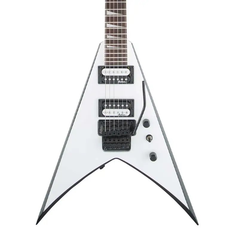 Jackson King V JS32T White with Black bevels Electric Guitar 