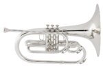 King Model 1121SP Marching Mellophone Silver Plate