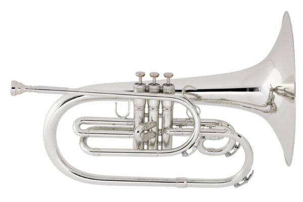 King Model 1121SP Marching Mellophone Silver Plate