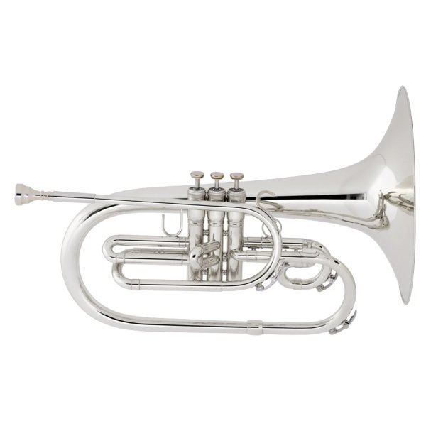 King Model 1121SP Marching Mellophone Silver Plate