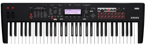 Korg Kross 2 61 MB 61 key Synthesizer Workstation Keyboard, Super Matte Black