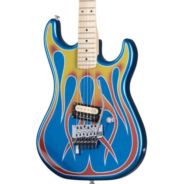 Kramer Baretta Hot Rod Blue Sparkle Flames D Tuna Electric Guitar
