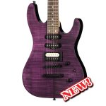products kramer striker figured hss electric guitar transparent purple 7578