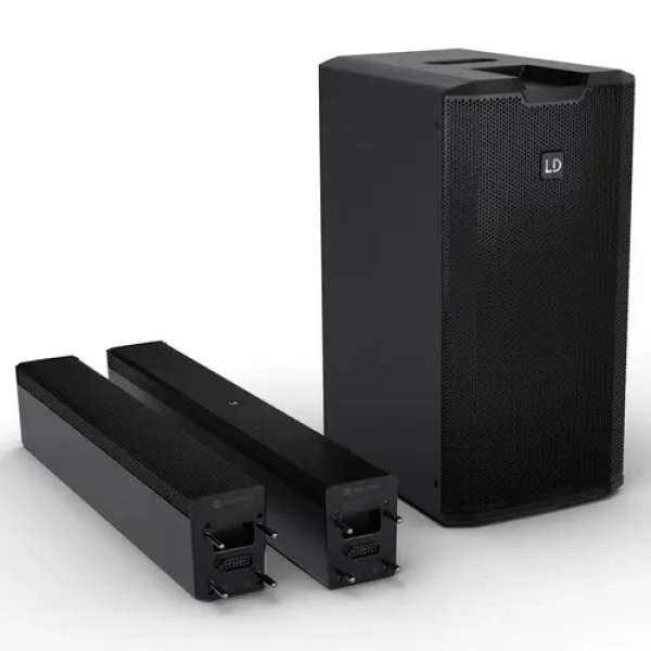 products ld systems maui 11 g3 portable 700w powered column pa system 8127