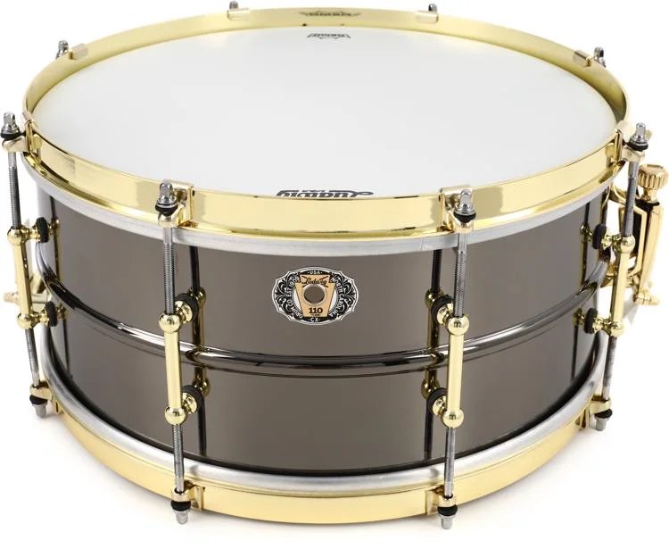 Ludwig Black Beauty LB417BT 6.5"x14" Hammered Brass Tube Lugs Snare Drum