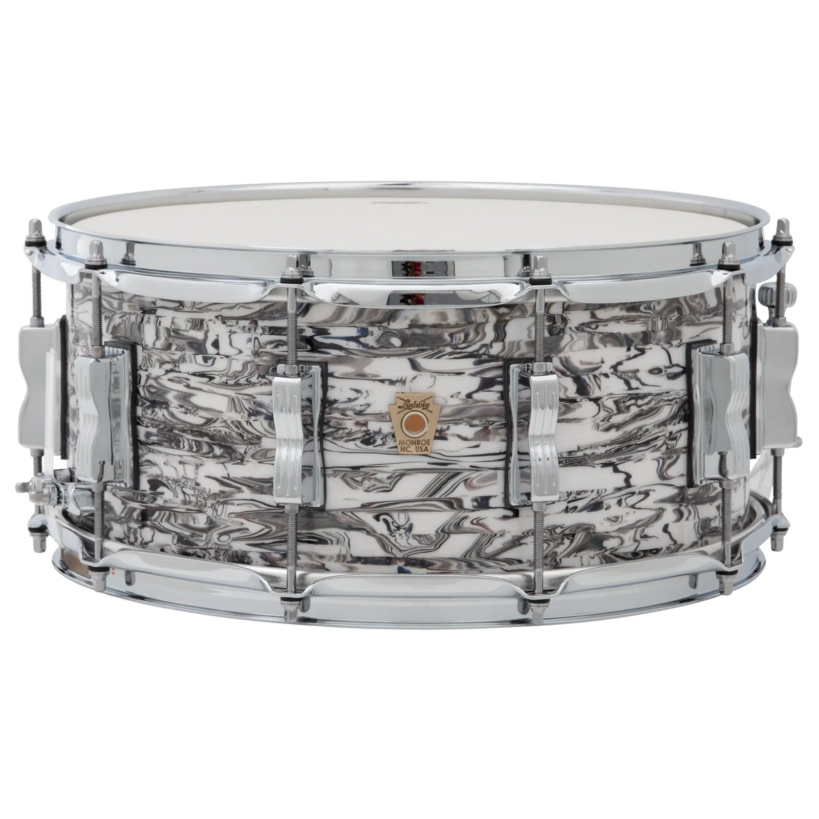Ludwig Classic Maple LS403XXWA 6.5"x14" Snare Drum, White Abalone