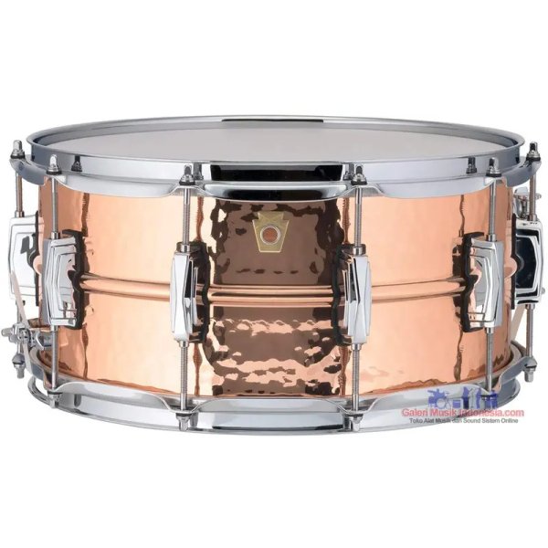 products ludwig copper phonic lc662k 14x6 5 hammered copper snare drum with imperial 5612