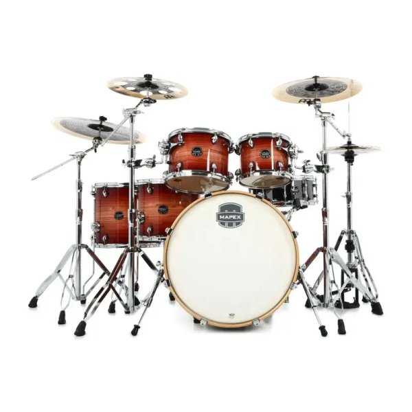 Mapex Armory AR628SFE RA Studioease 6 Piece Fast Drum Set w/ Extra Deep Bass, Redwood Burst