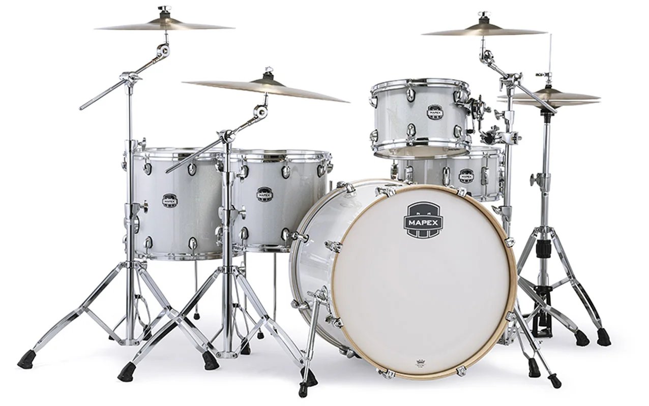 Mapex Mars Birch MA628SF DT 6 Piece Crossover Drum Set, Diamond Sparkle