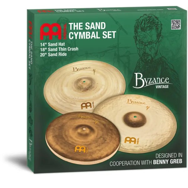 Meinl BV141820SA Benny Greb Byzance Vintage Sand Cymbal Set