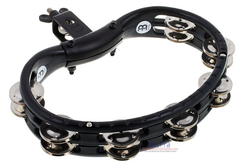 Meinl HTMT2BK Mountable ABS Plastic Tambourine Double Row Steel Jingles