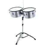 products meinl mt1415ch marathon series chrome finish steel timbales 14 inch and 15 inch with stand 5031