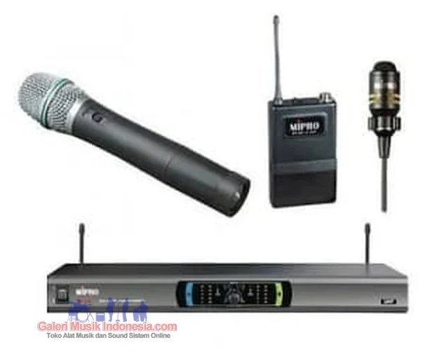 Mipro MR823/MH80+MT801+MU53L Handle + Clip On Wireless Microphone