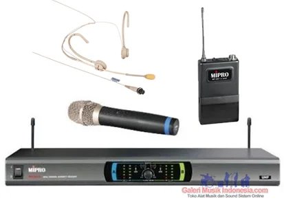 Mipro MR823/MH80 +MT801 + MU55HN Handheld + Headset Wireless Microphone