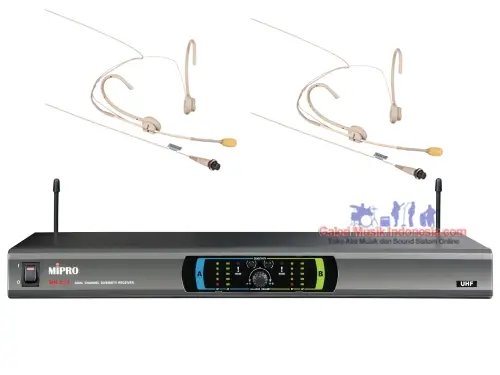 Mipro MR823/MT801+MU55HNS 2 Headset Wireless Microphone