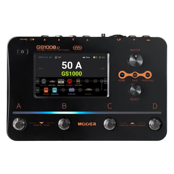 Mooer GS1000Li Intelligent Amp Profiling Processor Multi Effects Pedal with Rechargeable Battery