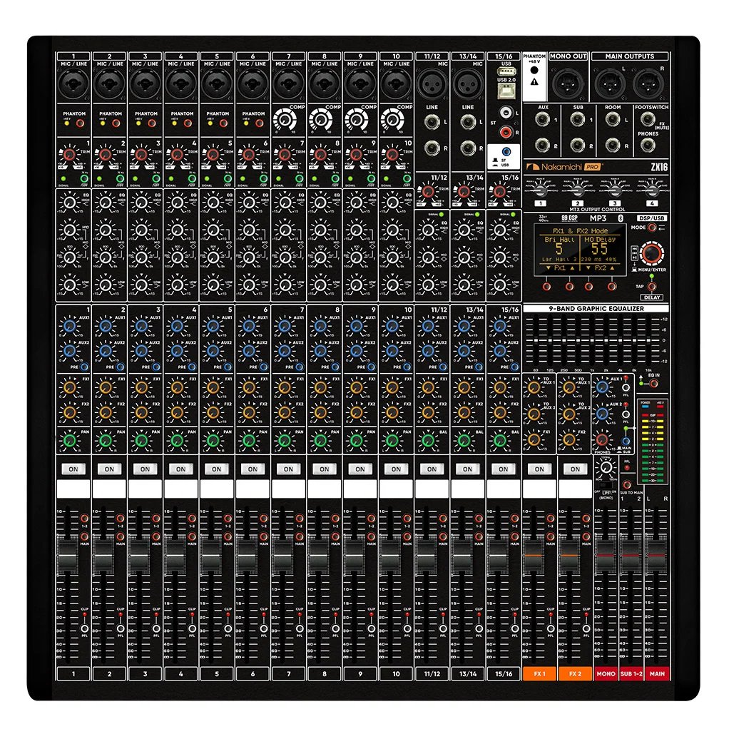 Nakamichi ZX 16 Professional 16 Channel Audio Mixer