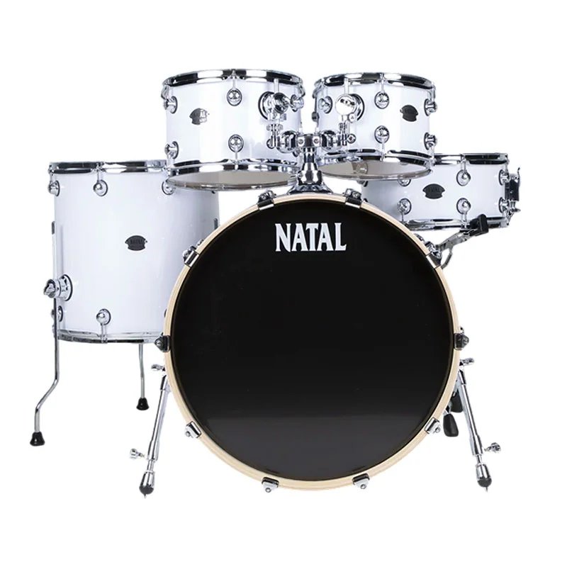 Natal Arcadia Birch White KARB-UF22-WHT w/H-AR-HP1 5 Piece Drum Set