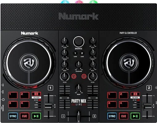 Numark Party Mix Live DJ Controller with Built in Light Show & Speakers