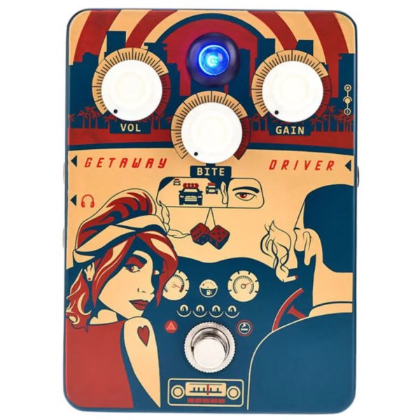Orange Getaway Driver Overdrive Guitar Effect Pedal