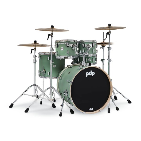 PDP Concept Maple PDCM2215SF Satin Seafoam Covering 5 Piece Drum Kit