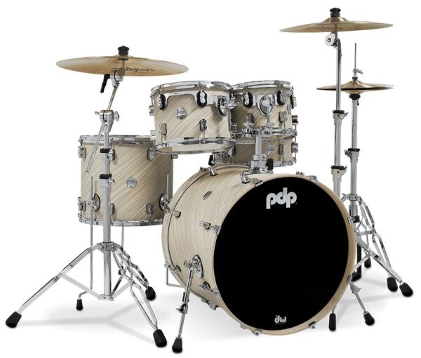 PDP Concept Maple PDCM2215TI Twisted Ivory Covering 5 Piece Drum Kit