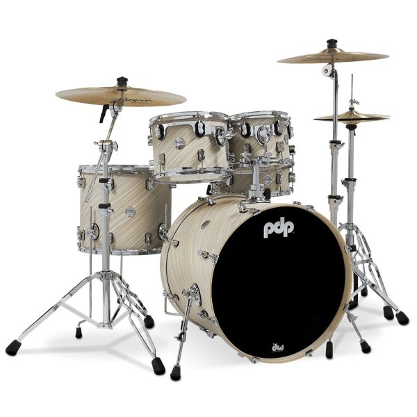PDP Concept Maple PDCM2215TI Twisted Ivory Covering 5 Piece Drum Kit