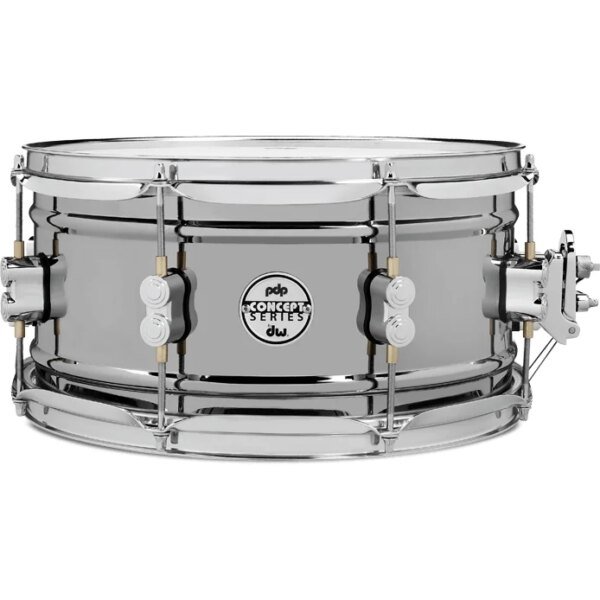 PDP PDSN6513BNCR Concept Series Black Nickel Over Steel 6.5x13" Snare Drum, Black Nickel