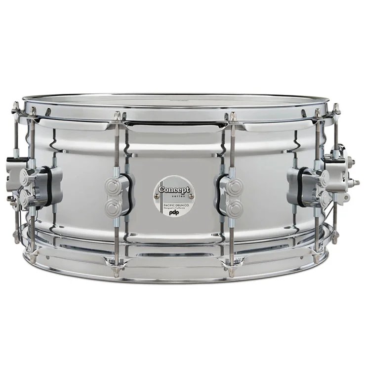 PDP PDSN6514SSCSC Concept Chrome Over Steel 6.5x14″ Snare Drum, Chromed Steel