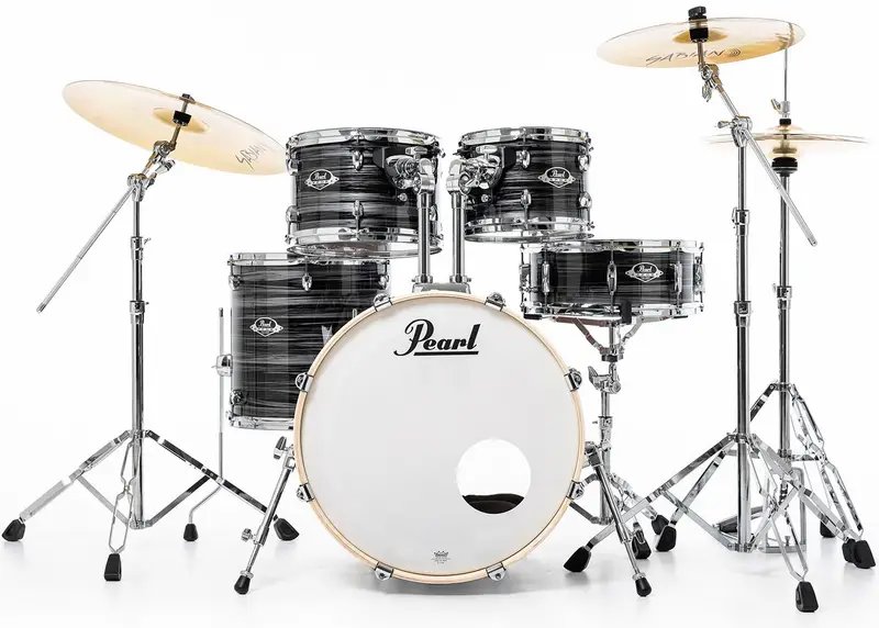 Pearl Export Exx726 SPN/C 6 Piece Drum Set, Graphite Silver Twist