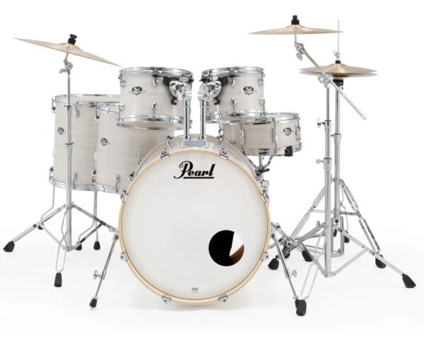 Pearl Export Exx726 SPN/C 6 Piece Drum Set, Slipstream White