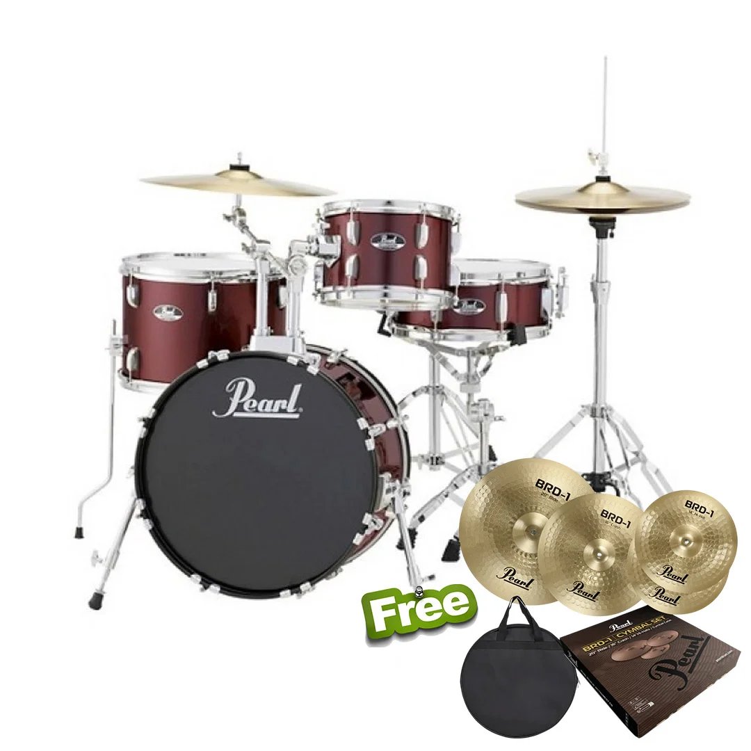 Pearl Roadshow RS584B/C 4-Piece Drum Set + Cymbals Pearl BRD 1