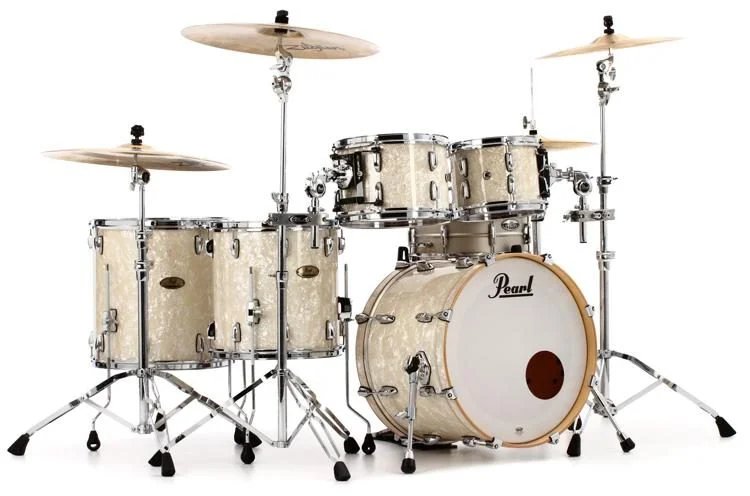 Pearl Session Studio Select 6 Piece Drum Set, Nicotine White Marine Pearl