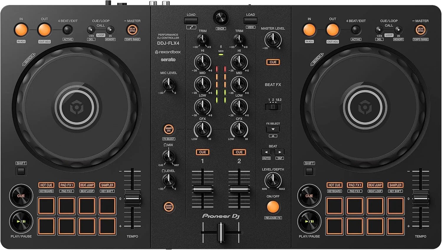 Pioneer DDJ FLX4 2 Channel DJ Controller for Multiple DJ Applications