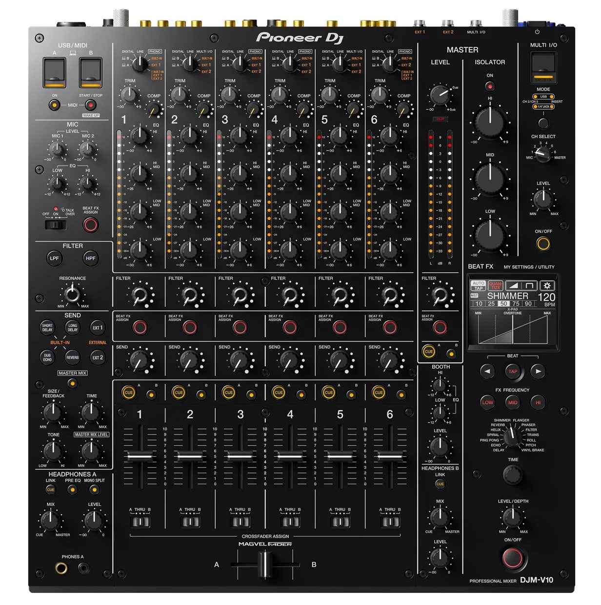 Pioneer DJM V10 Creative style 6 Channel Professional DJ Mixer
