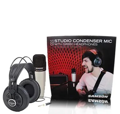Samson C01/SR850 Condenser Mic Headphones Bundle