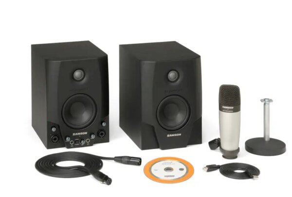 Samson Studio GT Pro Active Monitors with USB Interface and C01 Microphone (Package)