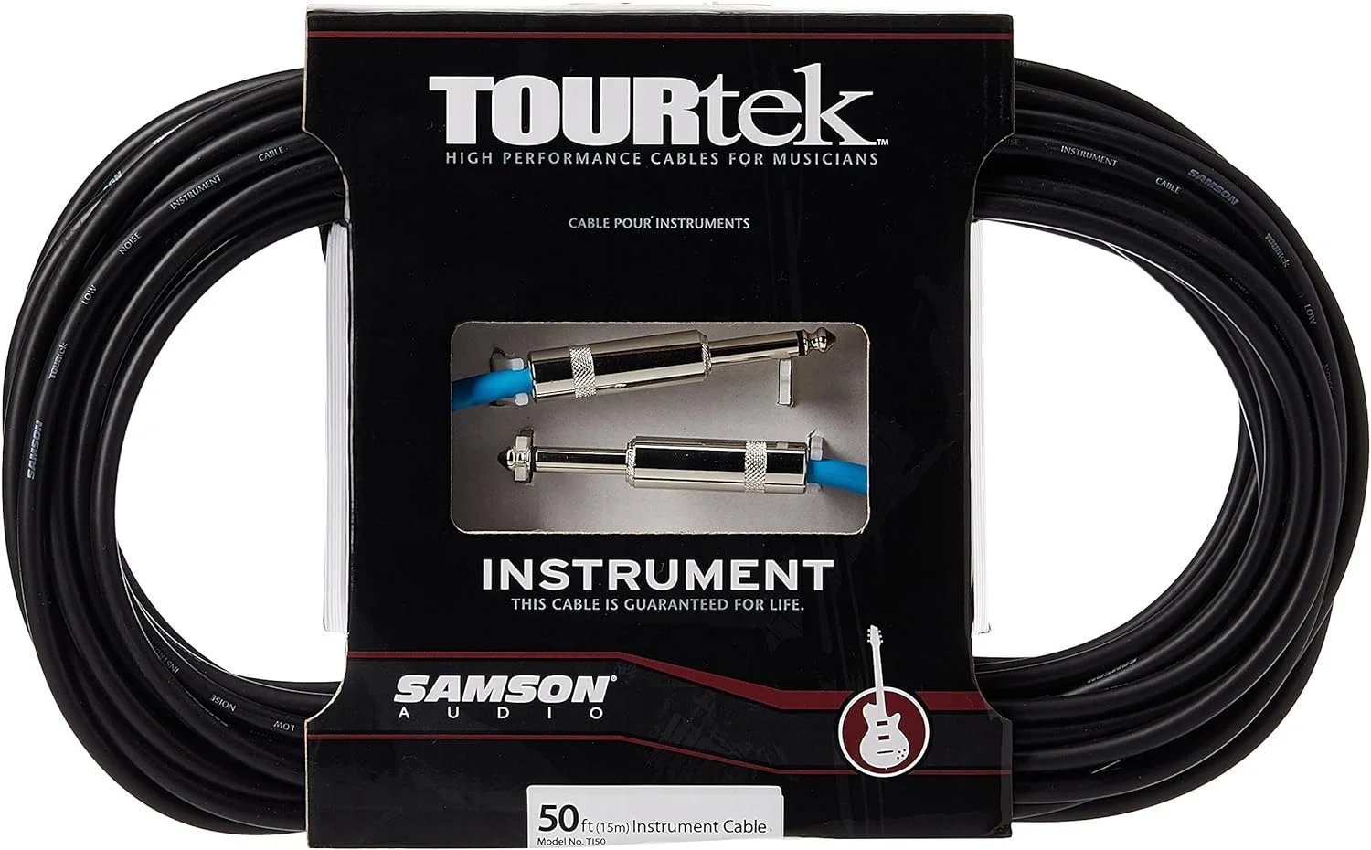 Samson Tourtek TI50 15m Mono Male to Male Instrument Cables