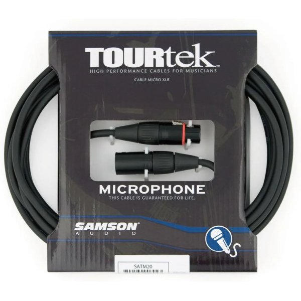Samson Tourtek TM20 6m XLR Male to Female Microphone Cables