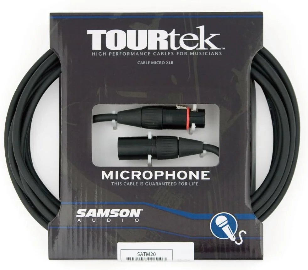 Samson Tourtek TM20 6m XLR Male to Female Microphone Cables