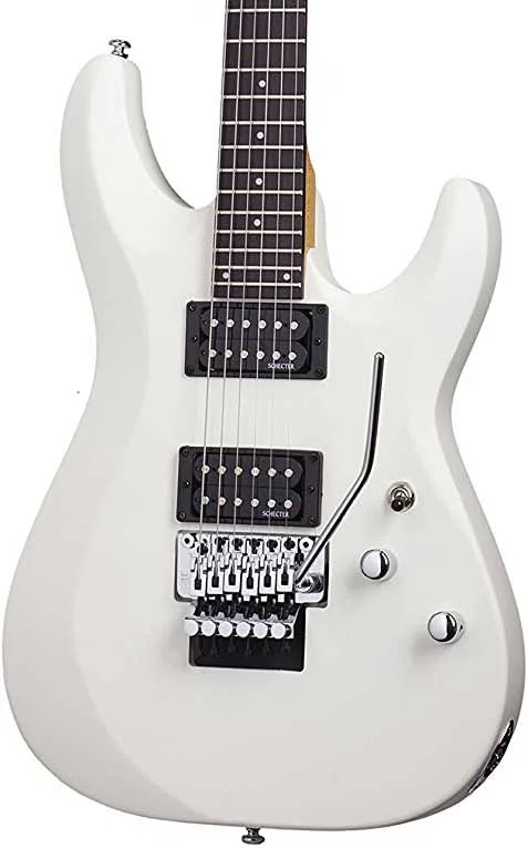 Schecter C6 FR Deluxe SWHT Satin White Electric Guitar