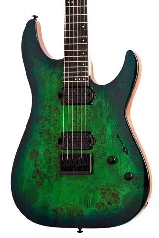 Schecter C6 Pro 6 String Electric Guitar, Aqua Burst