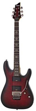 Schecter Demon 6 FR Electric Guitar, Crimson Red Burst