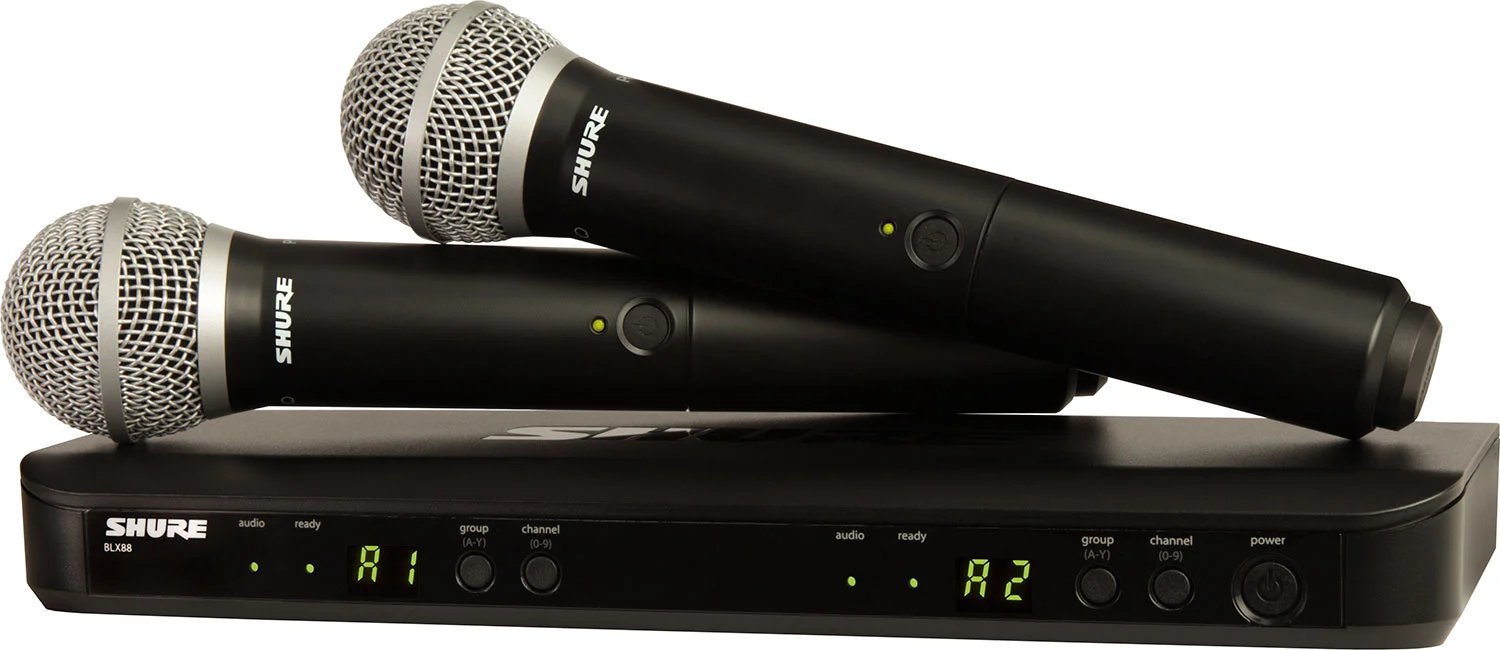 Shure BLX288/PG58 Dual Channel Handheld Wireless System