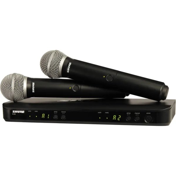 products shure blx288 sm58 dual channel handheld wireless system 2651