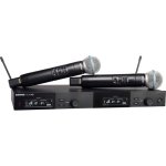 products shure slxd24da b58 dual channel digital wireless handheld microphone system with beta58 capsules 9253