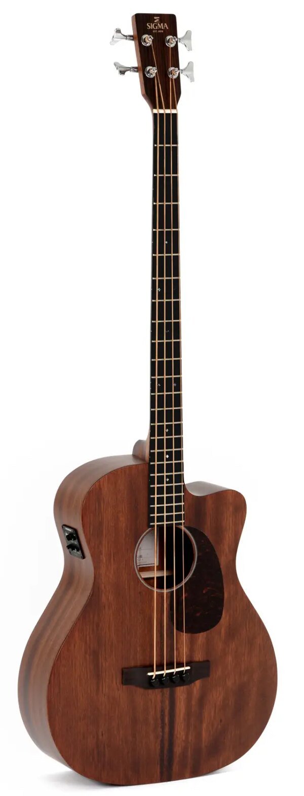 Sigma BMC 15E Mahogany Top, Fish Presys II Acoustic Electric Bass with Bag